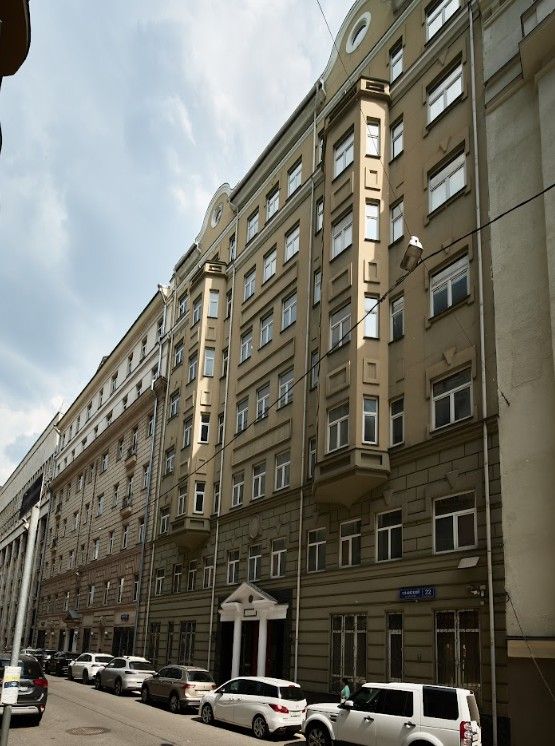 фасад дома, здание по адресу г Москва, Уланский пер, д 22 стр 2